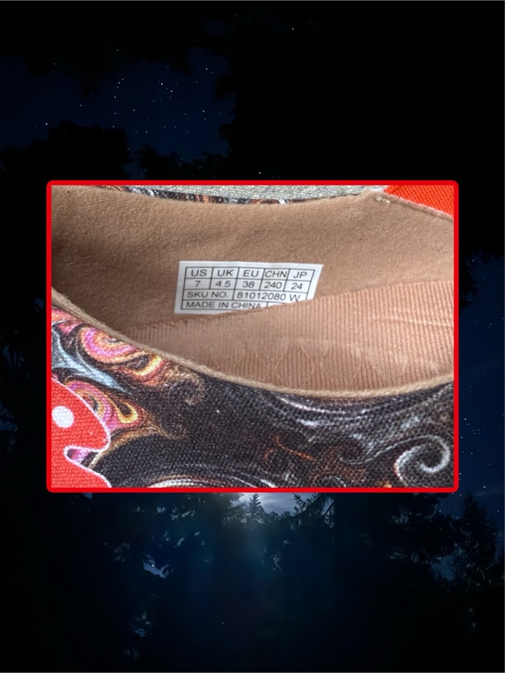 UIN Starry Night Van Gogh Toledo shoes Size 7 EXCELLENT! 🌚 - Picture 5 of 6